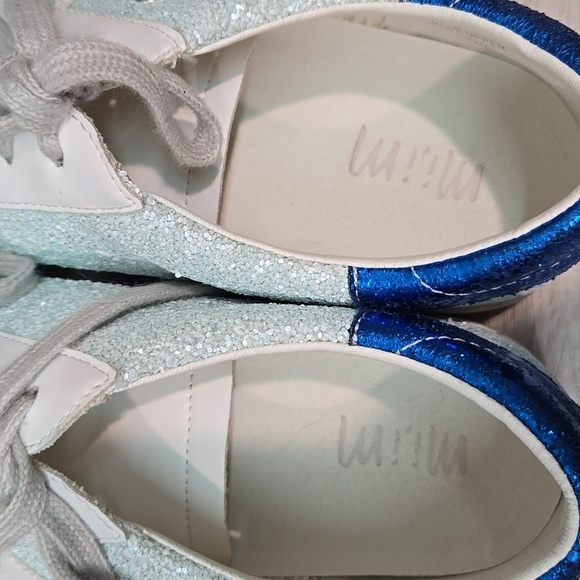 MIIM Women's Glitter Sneakers with Blue Accents Stars Sneakers Shoes Sz 9 - Picture 7 of 12